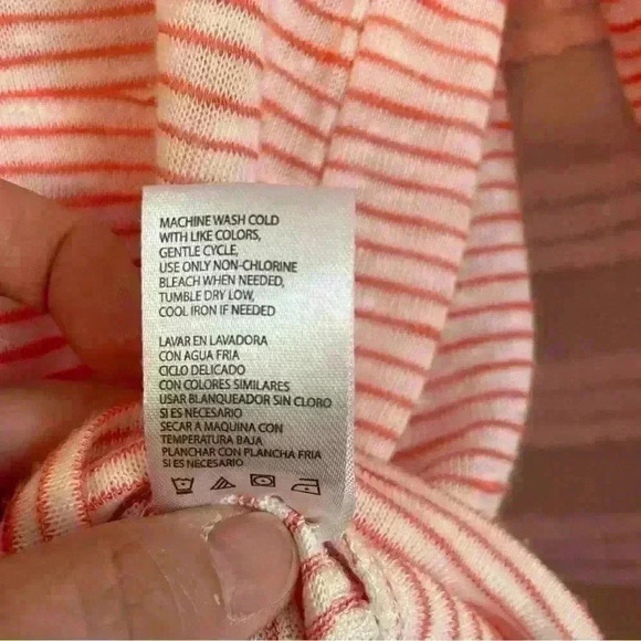 WEATHERPROOF VINTAGE Women’s Soft Knit Hoodie Orange & White Stripes. Size Small - Picture 8 of 8